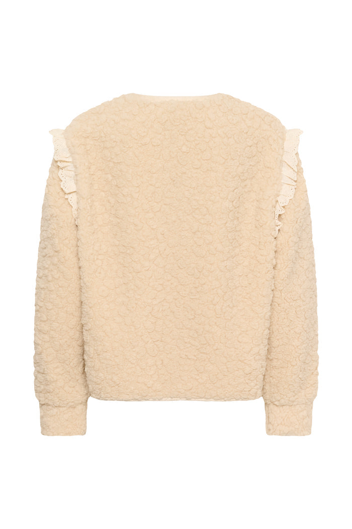 Cream 10615559 CRRana Lace Teddy Jacket – Oatmeal. Shop Cream at Dotique.