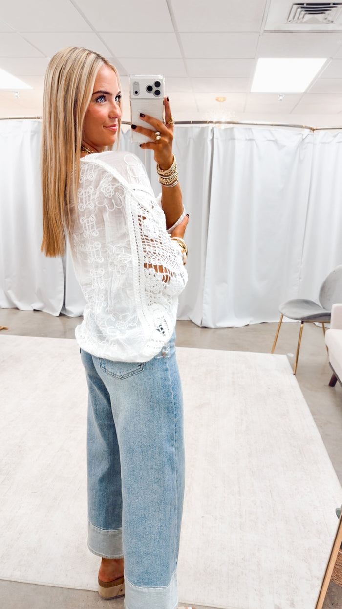 Crochet Me Pretty Cardigan-White
