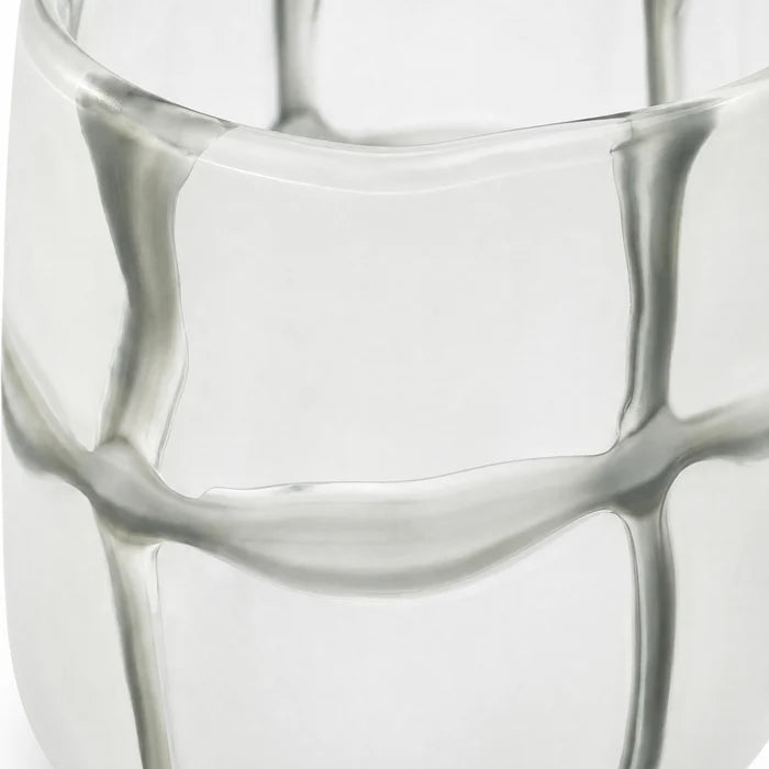 Crooked Line Grid Vase