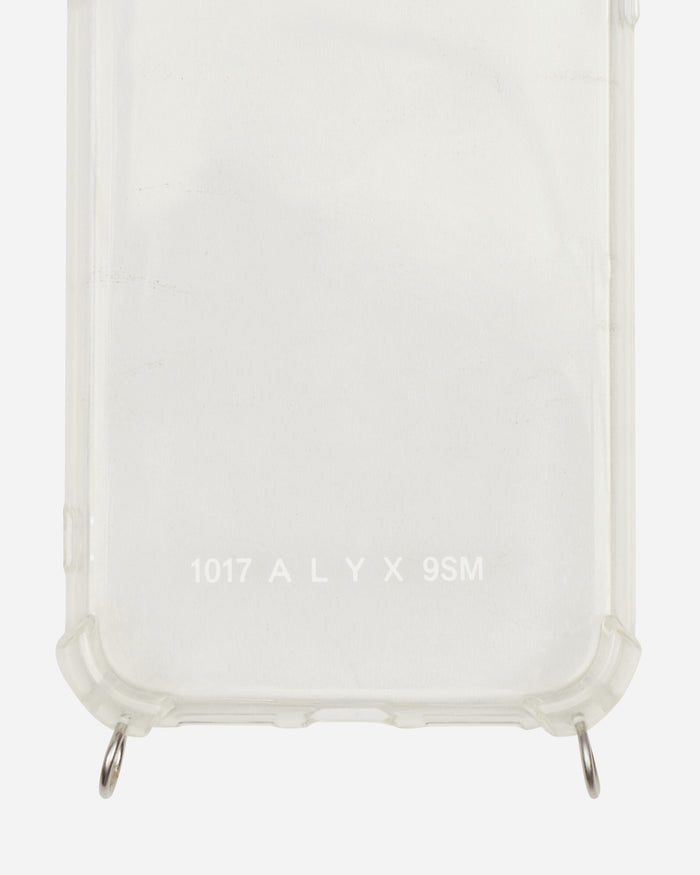1017 Alyx 9SM Iphone Case 11 With Cubix Chain Strap Trasparent/Silver Bags and Backpacks Cases AAUTH0012OT01 MTY0001