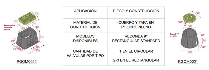 CUBRE VALVULA RECTANGULAR 382 MM X 255 MM X 303 MM / 02674 - RGOM0022