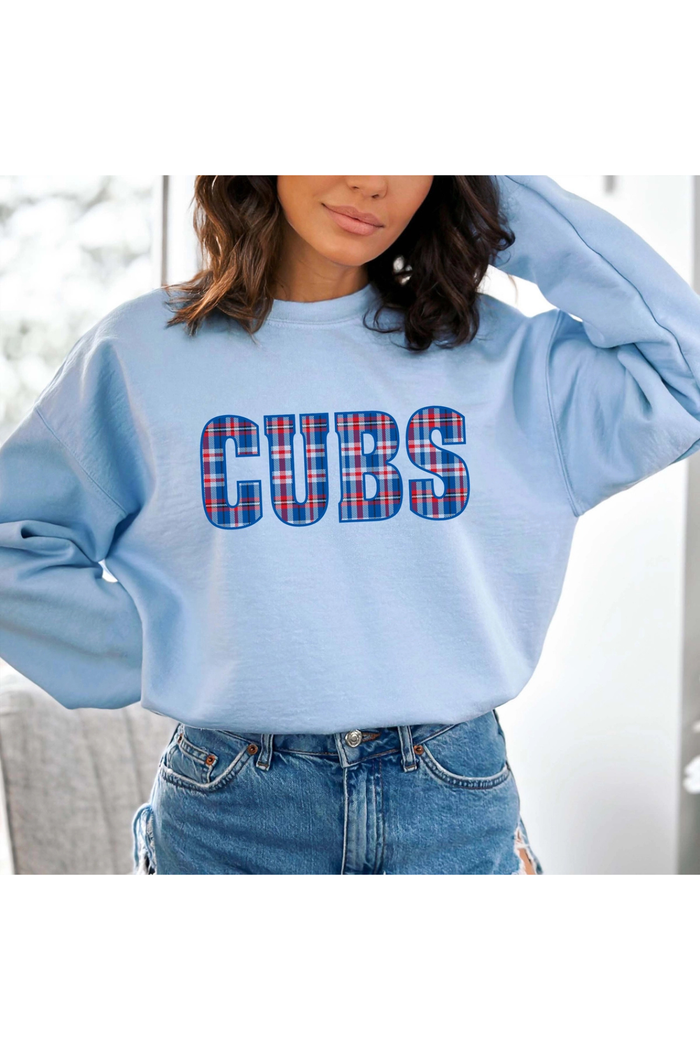Cubs Plaid Sweatshirt