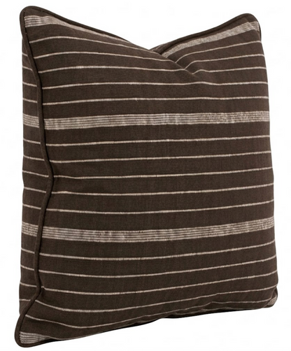 Cusco Stripe Pillow Cover in Chocolate
