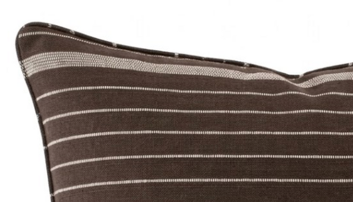 Cusco Stripe Pillow Cover in Chocolate
