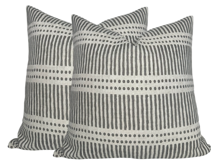 Dash Dot Pillow Cover in Mud, Walter G Textiles
