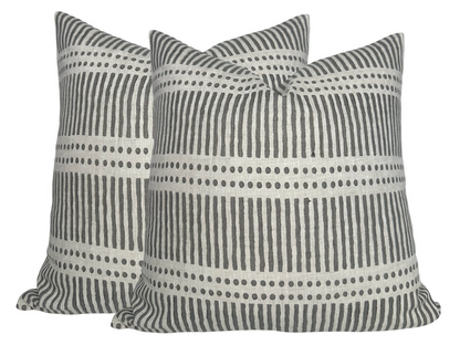 Dash Dot Pillow Cover in Mud, Walter G Textiles