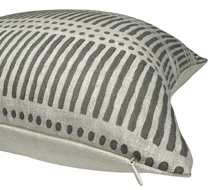 Dash Dot Pillow Cover in Mud, Walter G Textiles