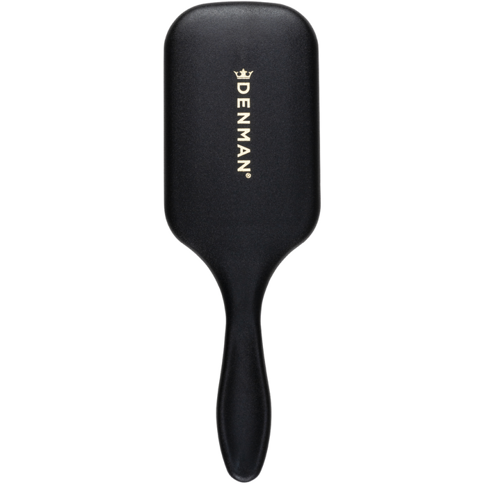 Denman D38 The Powder Paddle Brush back view featuring a lightweight black paddle design with ergonomic handle for gentle everyday styling.