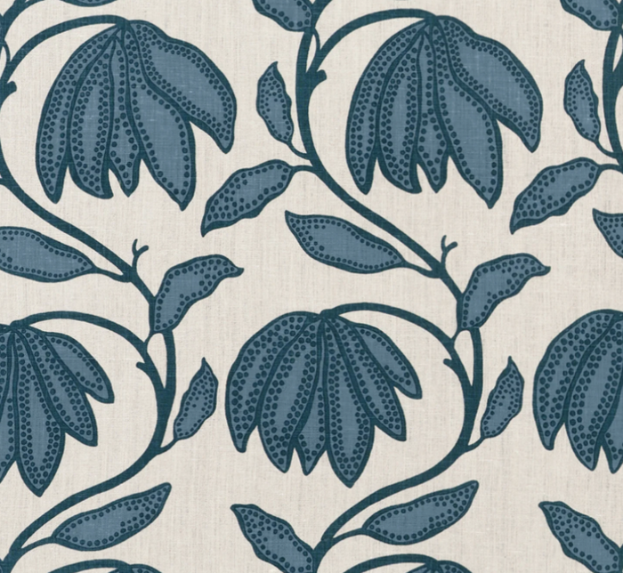 Desert Floral Pillow Cover in Mineral Blue, Thibaut Pillows