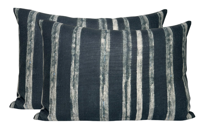 Drift Pillow Cover in Indigo, McLaurin + Piercy Textiles