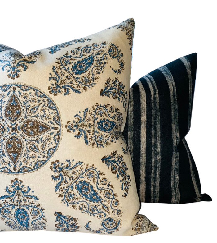 Drift Pillow Cover in Indigo, McLaurin + Piercy Textiles