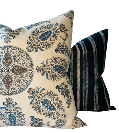 Drift Pillow Cover in Indigo, McLaurin + Piercy Textiles