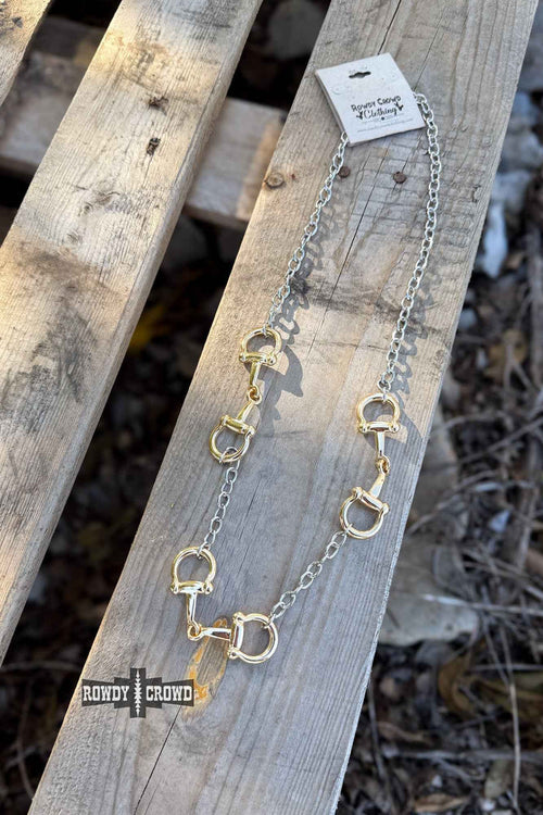 DS Mixed Metal 3 Bit Necklace