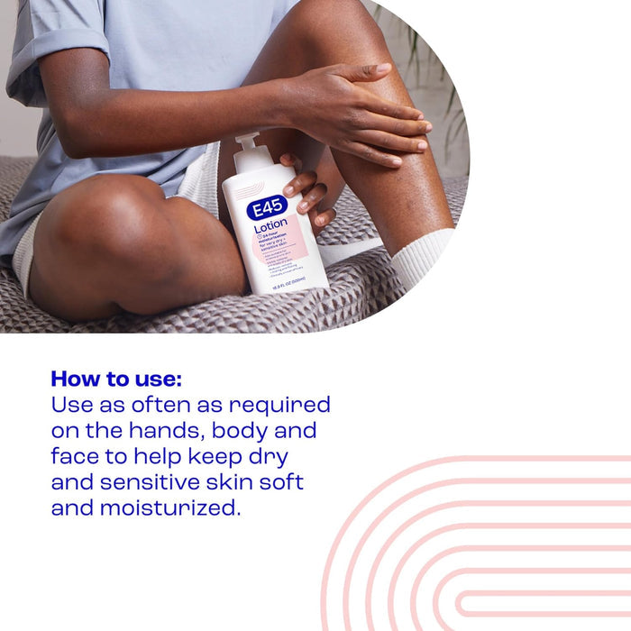 E45 Lotion - For Very Dry + Sensitive Skin 500ml how to use