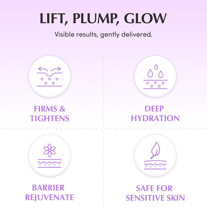 equalberry deep cera bakuchiol plumping capsule cream lift, plump and glow infographic
