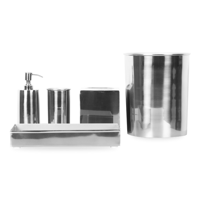 Characterized by its clean design and sleek silhouettes, the Essential Collection features an effortlessly elegant polished nickel finish that will elevate any bathroom or kitchen