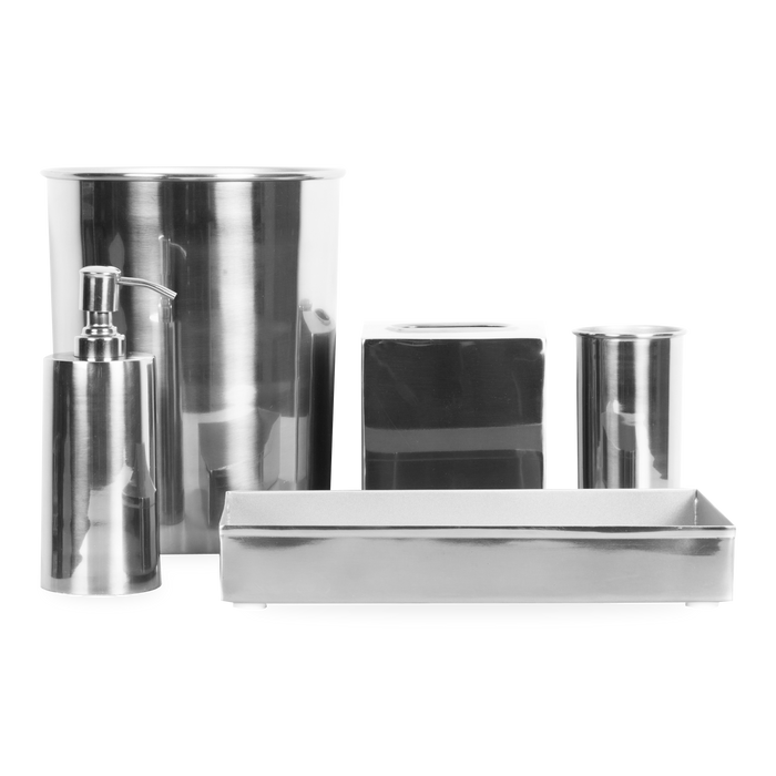 Characterized by its clean design and sleek silhouettes, the Essential Collection features an effortlessly elegant polished nickel finish that will elevate any bathroom or kitchen