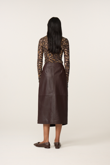 Fabienne Chapot Jadyn Top Toffee/Camel Club back view on model by Fabienne Chapot Shop Fabienne Chapot at Dotique