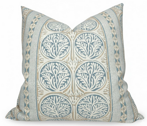 THIABUT FAIR ISLE BLUE PILLOWS