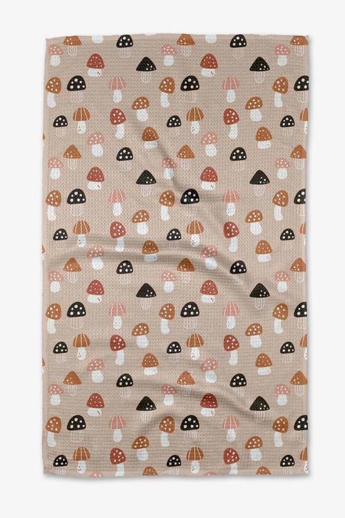 Fall Mushroom Harvest Tea Towel