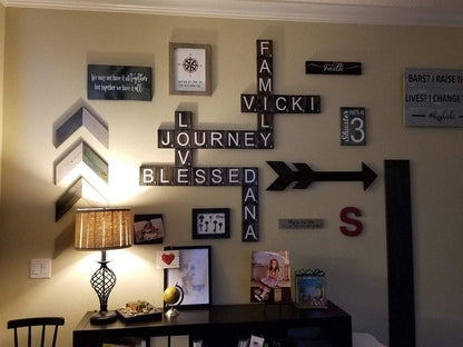 Family Name Party Of | Wooden Shelf or Wall Sign | Unique Gift Ideas | Wood Block Sign | Party of 3 | Party of 4 - Elliefont Styles