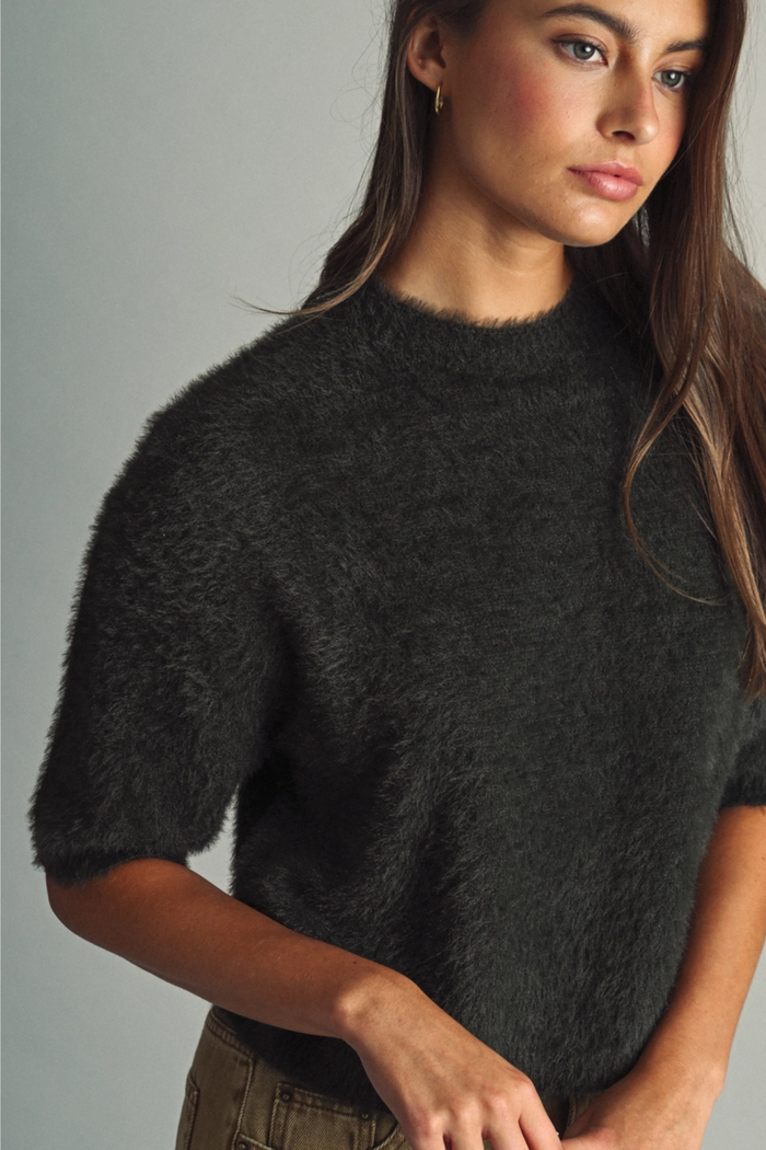 Faux Fur Sweater, Green