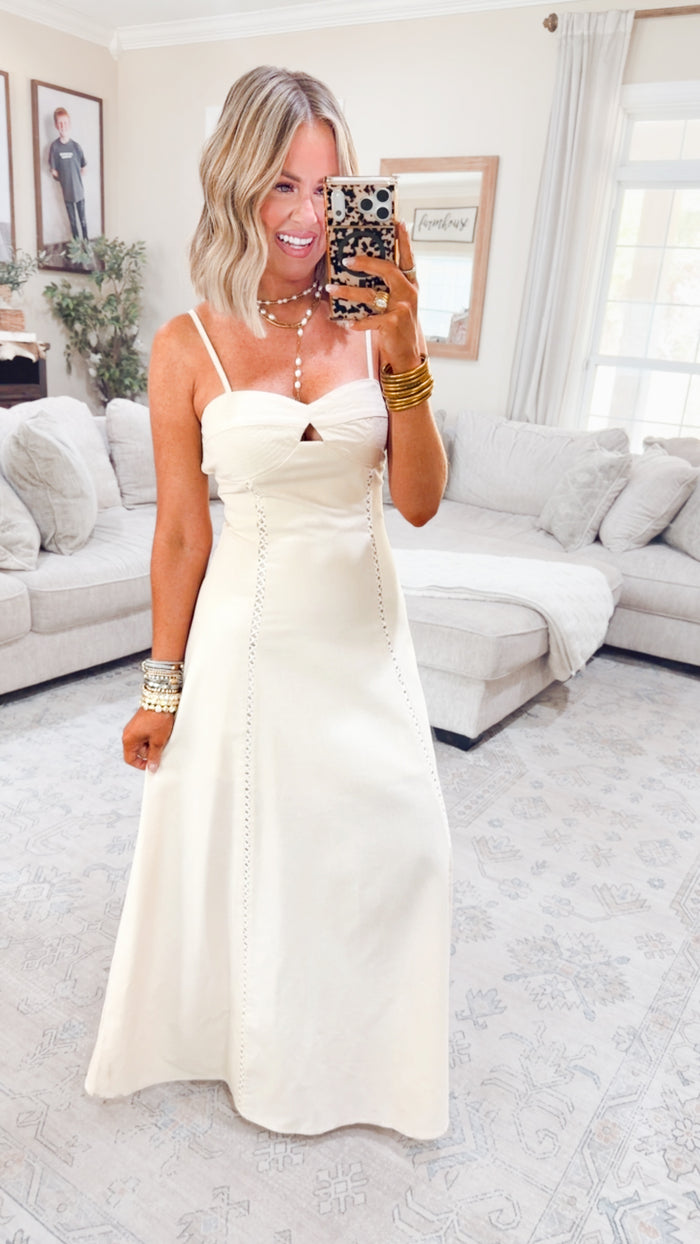 -FINAL SALE- Isla Breeze Maxi Dress-Ecru