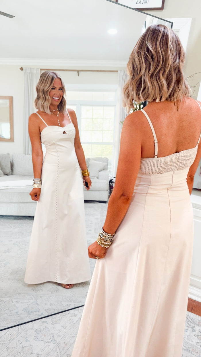 -FINAL SALE- Isla Breeze Maxi Dress-Ecru