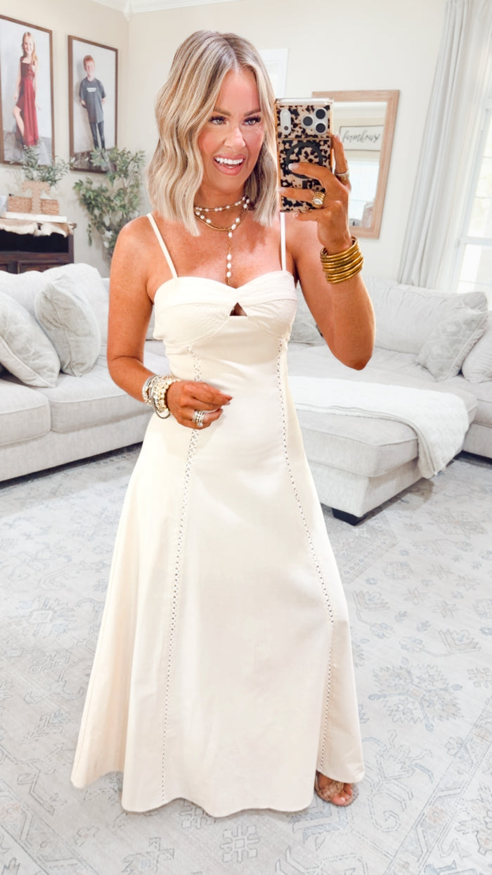 -FINAL SALE- Isla Breeze Maxi Dress-Ecru