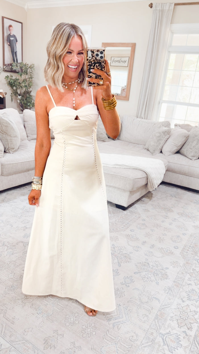 -FINAL SALE- Isla Breeze Maxi Dress-Ecru