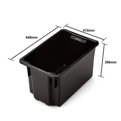 Fischer Black 68L Stack and Nest Tub