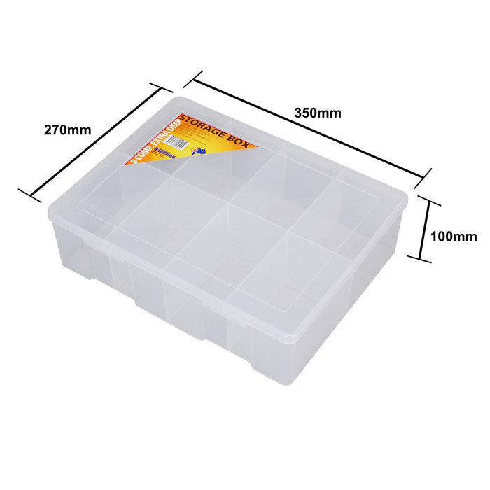 Fischer Extra Large Deep Clear 8 Compartment Storage Box