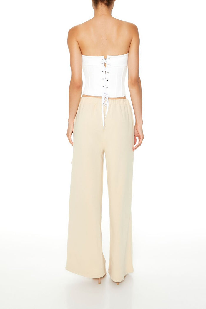 Fleece Wide-Leg Utility Pants