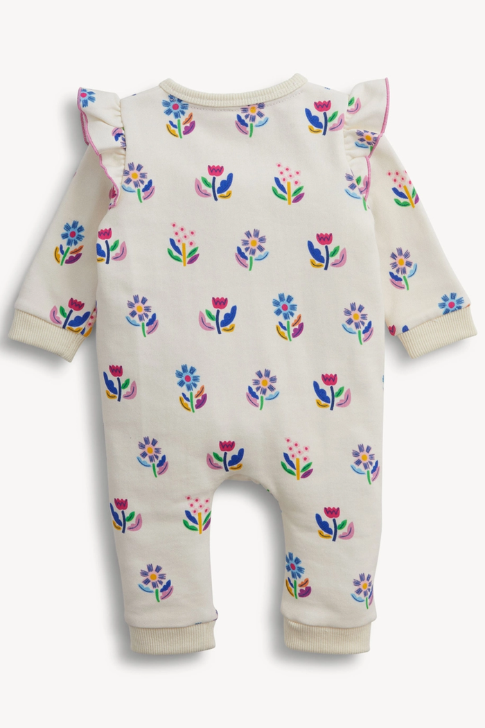 Floral Ivory French Terry Romper