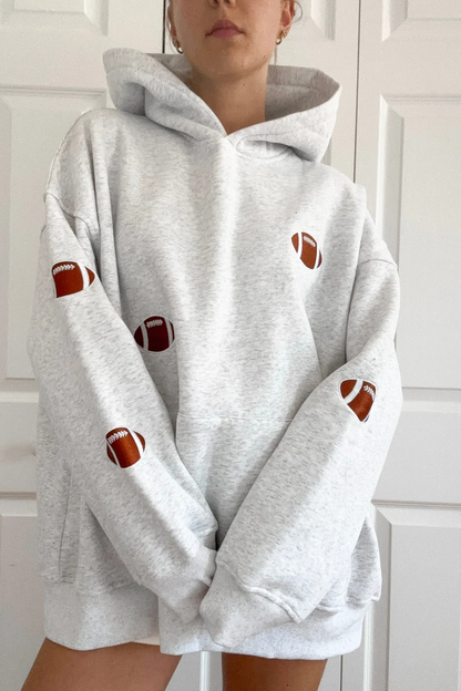 Football Game Day Embroidered Hoodie