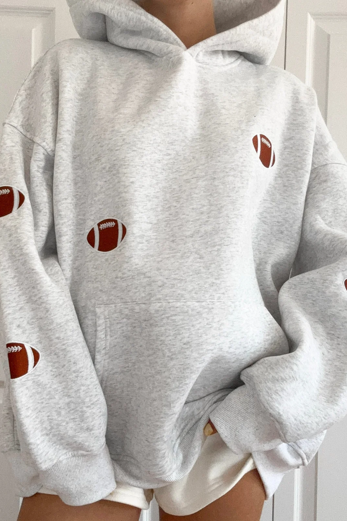 Football Game Day Embroidered Hoodie