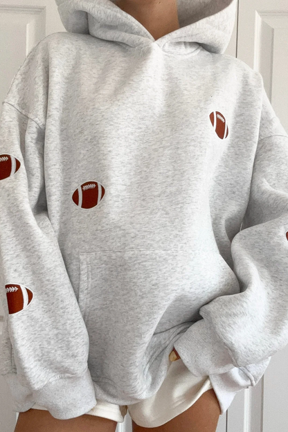 Football Game Day Embroidered Hoodie