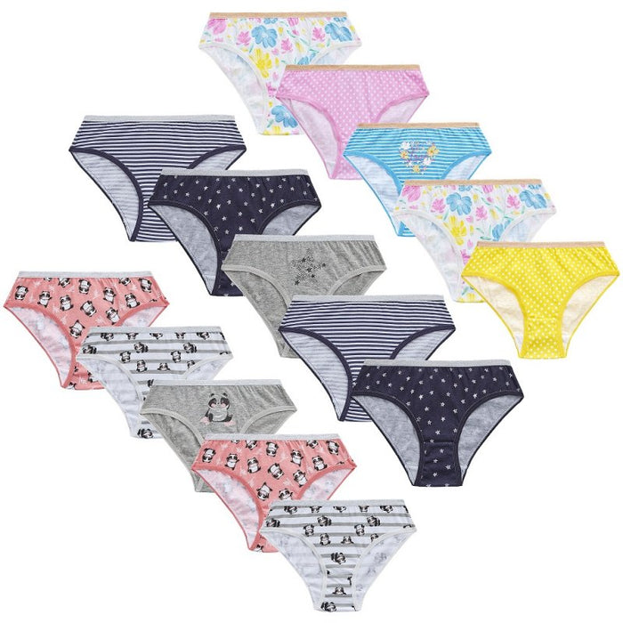 Girls Pack of 5 briefs - Panda (2-6yrs) (PK12) 14C918