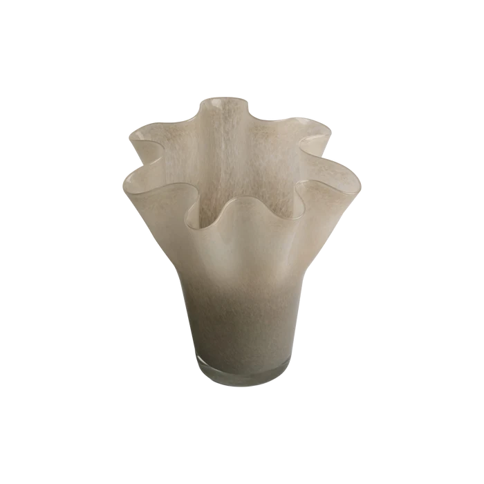 Gloss Glass Fluted Vase