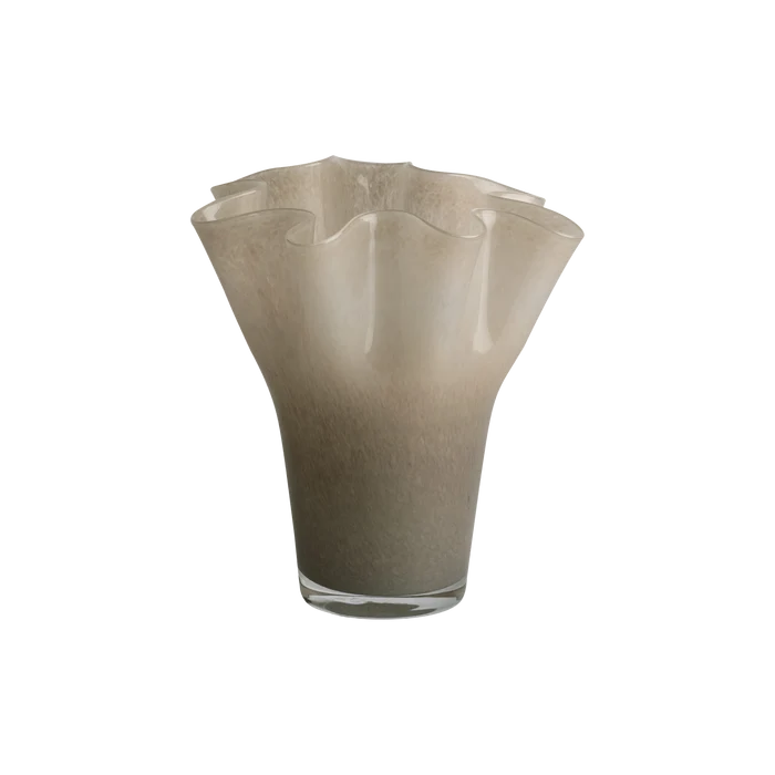 Gloss Glass Fluted Vase