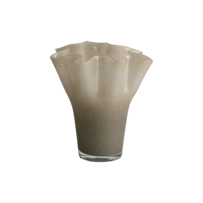 Gloss Glass Fluted Vase