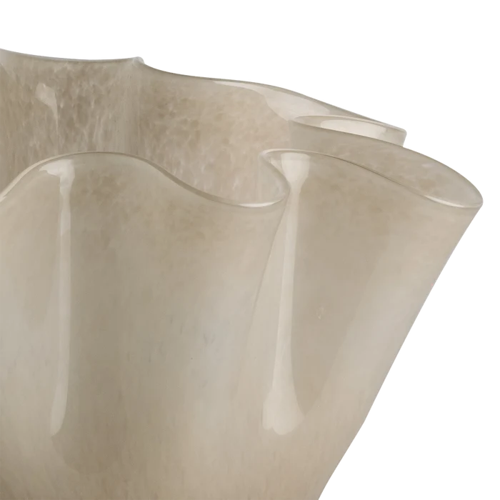 Gloss Glass Fluted Vase