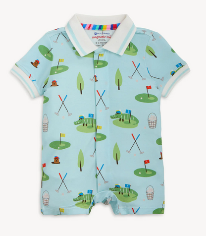 Gopher It S/S Short Polo Romper