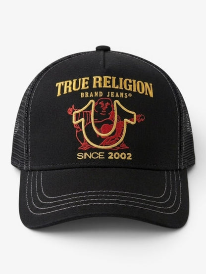 Gorra True Religion Buddha Negro Dorado