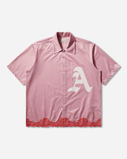 Aries Gothic Lace Airtex Hawaiian Shirt Pink Shirts Longsleeve Shirt AR4081205 PINK