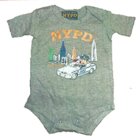 Gray NYPD Cruiser & Skyline Onesie