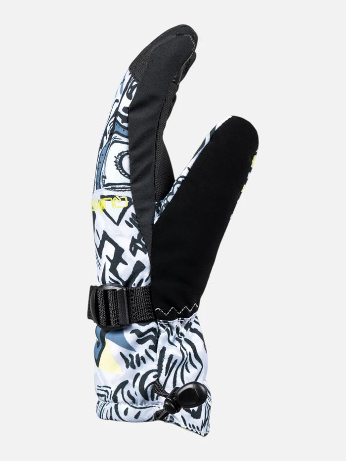Guantes Snow Niño Quiksilver Mission Blanco Print