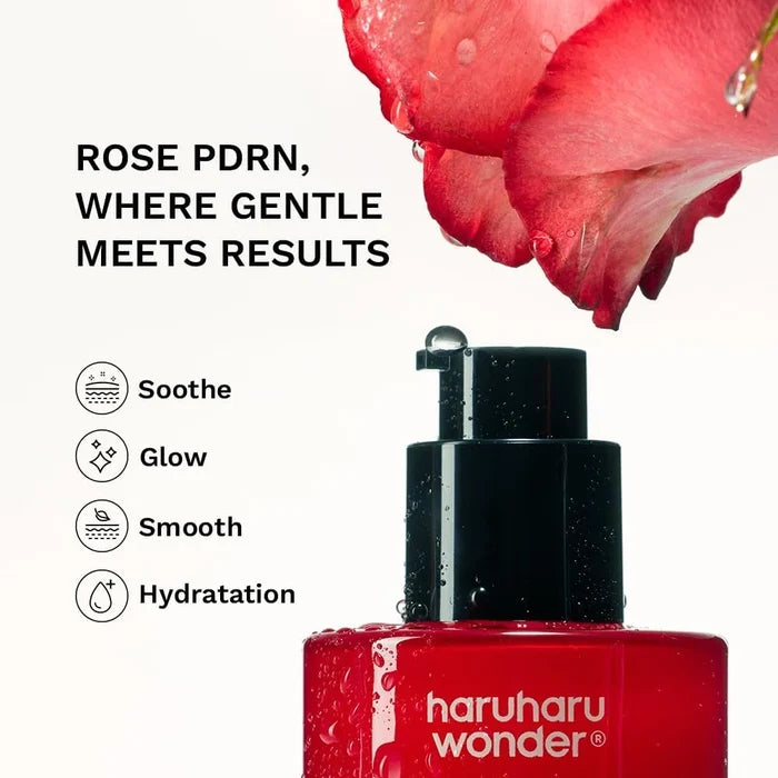 haruharu wonder rose pdrn soothing serum with azelaic acid infographic