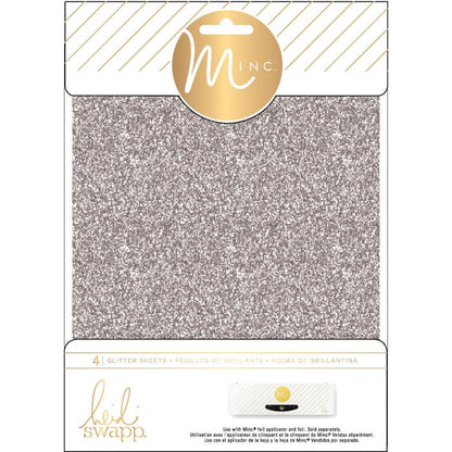 Heidi Swapp - Minc Glitter Sheets 6X8 4/Pkg. A glitzy finish to projects with glitter foil sheets! Available at Embellish Away in Bowmanville Ontario Canada.