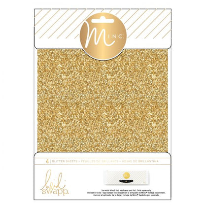 Heidi Swapp - Minc Glitter Sheets 6X8 4/Pkg. A glitzy finish to projects with glitter foil sheets! Available at Embellish Away in Bowmanville Ontario Canada.